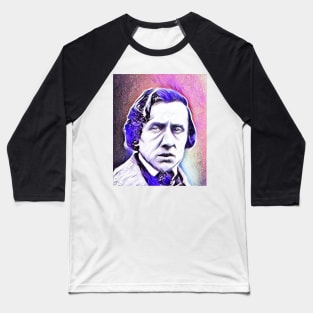 Frédéric Chopin Pink Portrait | Frédéric Chopin Artwork 7 Baseball T-Shirt